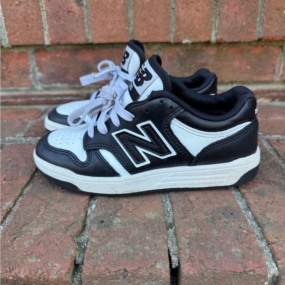 New Balance 480 Black Faux Leather Running Sneakers Size 13M kids boys toddler - Picture 6 of 9